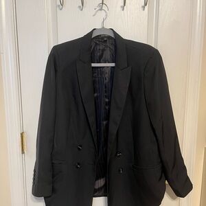 Black Express Double-Breasted Blazer
